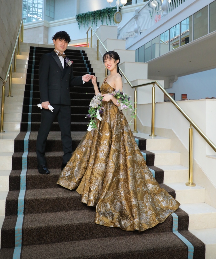 コポー　和装　ウェディングカップル 海外ドバイからお越しの外国人カップルに日本の美を知ってもらう