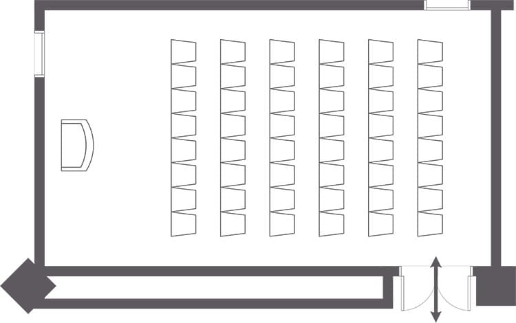 Layout map:Theater style