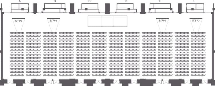 Layout map:Theater style(All rooms)