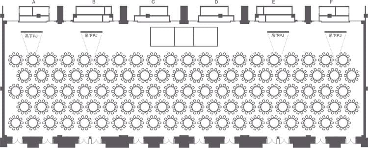 Layout map:Seating format(All rooms)