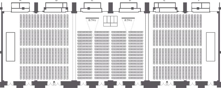 Layout map:Theater style(1/3)