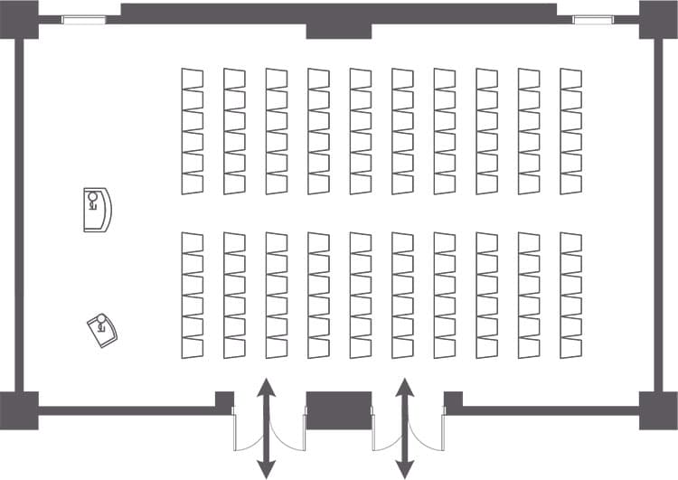 Layout map:Theater style