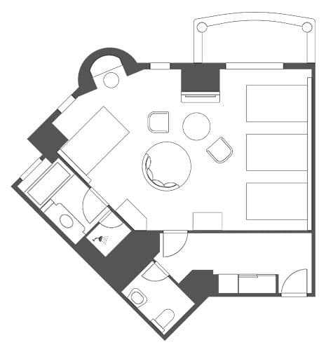 Floor plan:Garden Deluxe Family Room