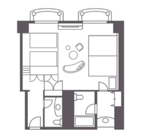Floor plan:Nikko Bunk Bed Room