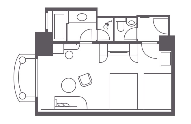 Floor plan:Nikko Deluxe Room