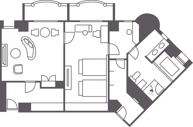Floor plan:Deluxe Suite