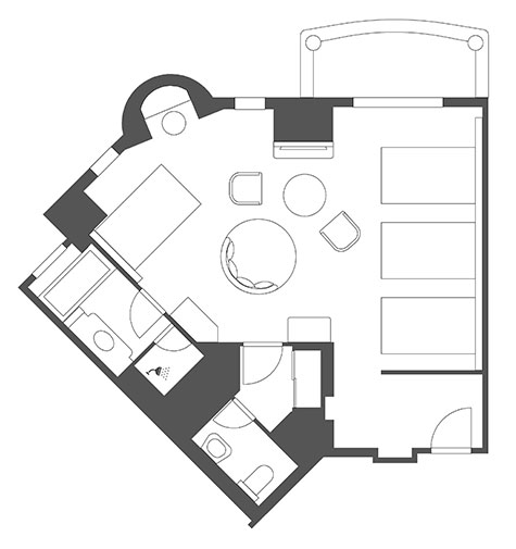 Floor plan:Rainbow Deluxe Family Room