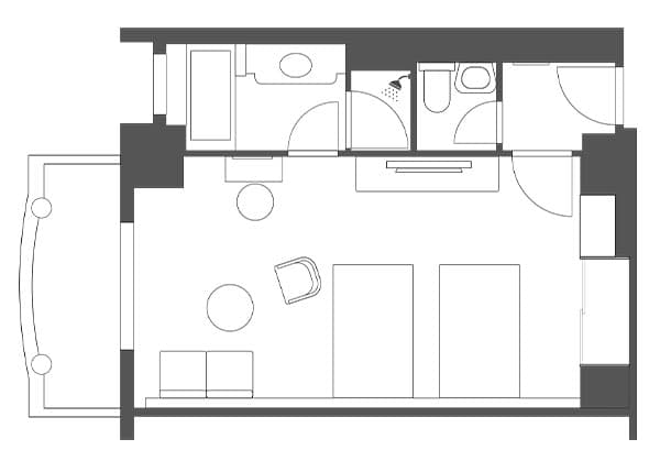 ガーデンデラックスルームの間取り図