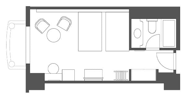 ガーデンスタンダードルームの間取り図