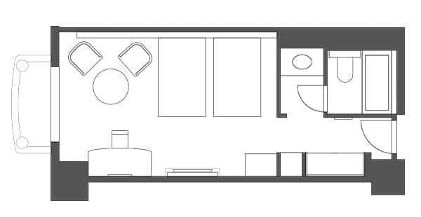 ガーデンスーペリアルームの間取り図